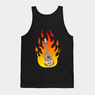 Guitar on fire Tank Top